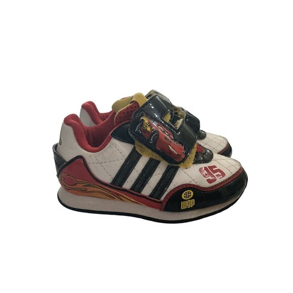 Adidas wgp Cars Lightning McQueen Kids size 5 White Red Black sneakers shoes - Picture 4 of 7